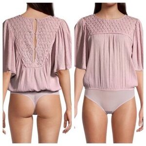 Intimately Free People Perfect Catch Silverberry Lilac Dusty Purple Bodysuit XS
